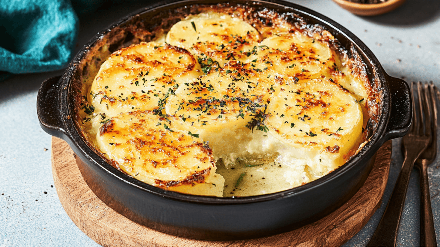 Cheesy Daikon "Potato" Gratin