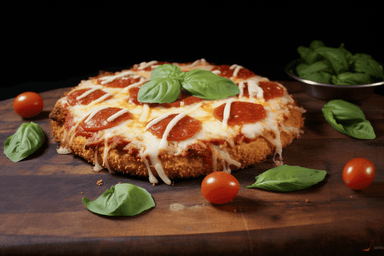 Keto Chicken Parm Crusted Pizza