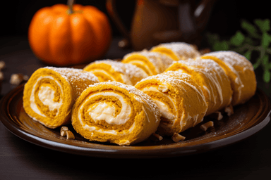 Keto Pumpkin Roll Cake