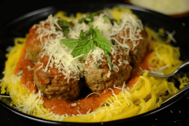 Keto Spaghetti Squash with Meatballs