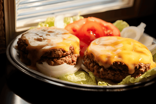 Keto Air Fryer Double Cheeseburger