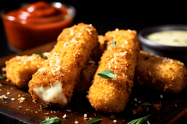 Keto Air Fryer Mozzarella Sticks