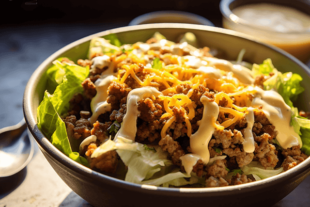 Keto Bacon Burger Bowl