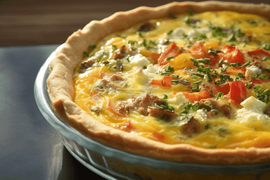 Keto Sausage and Vegetable Quiche