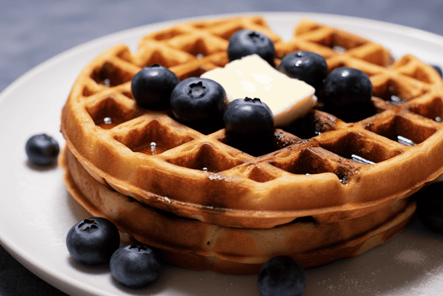 Keto Blueberry Chaffles
