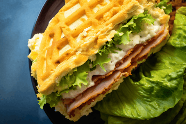 Keto Chaffle Club Sandwich