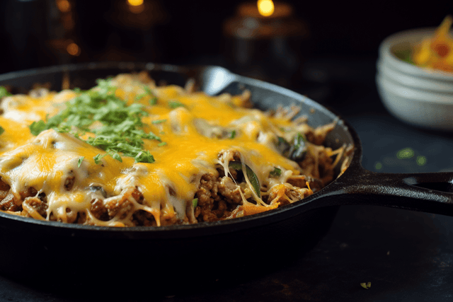Keto Cheesy Taco Skillet