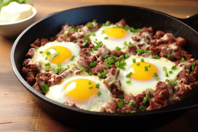 Keto Corned Beef Hash Skillet