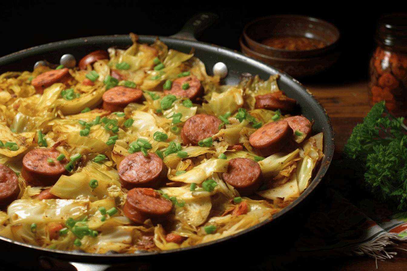 Fried Cabbage and Kielbasa