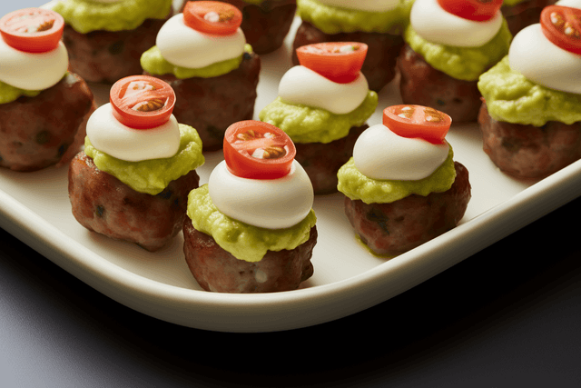 Keto Guacamole Burger Bites
