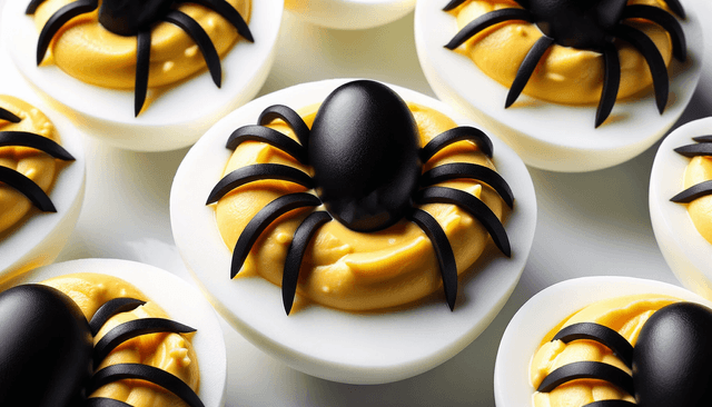 Keto Halloween Deviled Eggs