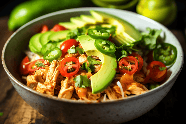 Keto Instant Pot Chicken Enchilada Bowl