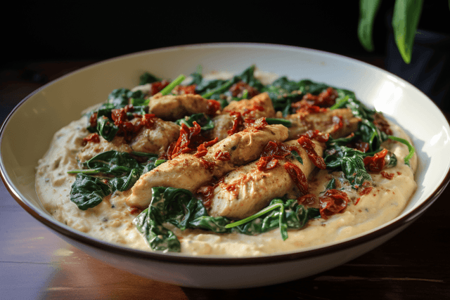 Keto Instant Pot Creamy Tuscan Chicken