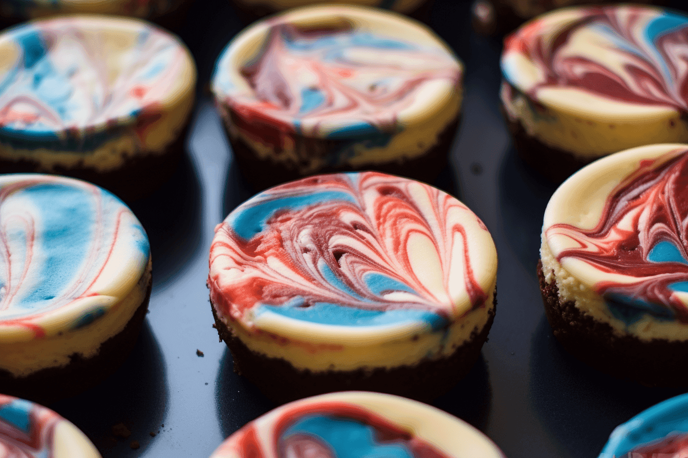 Mini Patriotic Cheesecake Bites