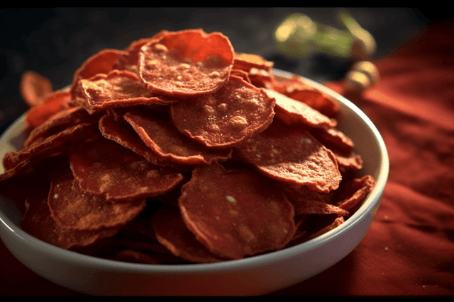Keto Pepperoni Chips
