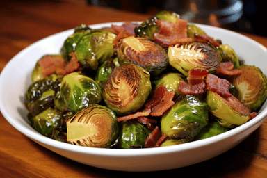 Keto Roasted Brussels Sprouts with Maple Bacon