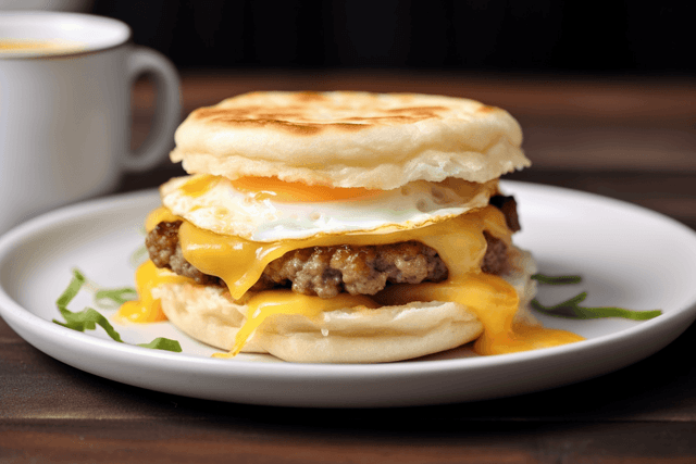 Keto Sausage and Egg Sandwich