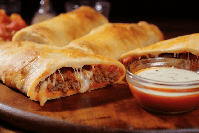 Keto Sausage & Pepperoni Stromboli