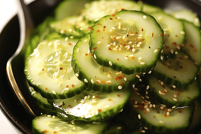 Keto Sesame Cucumber Salad