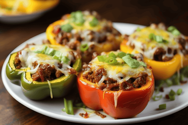 Keto Sloppy Joe Stuffed Bell Peppers