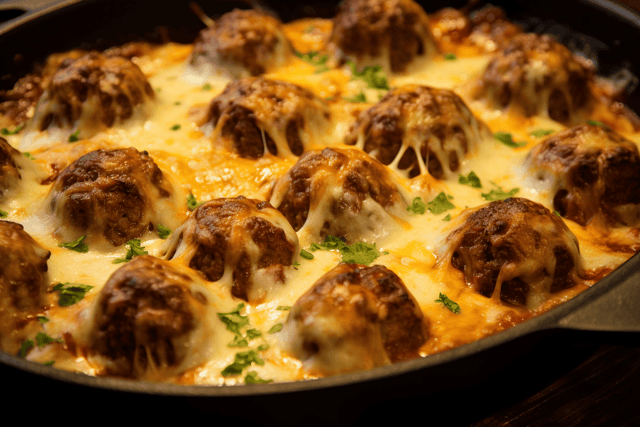 Keto Smoked Gouda Cheeseburger Meatballs