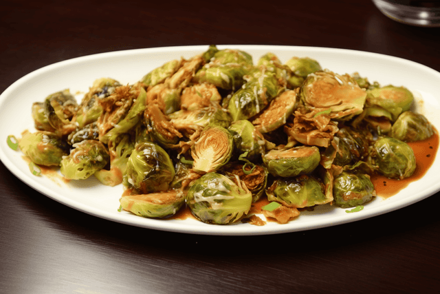 Keto Spicy Fried Brussels Sprouts