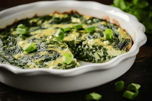 Keto Spinach and Feta Pie
