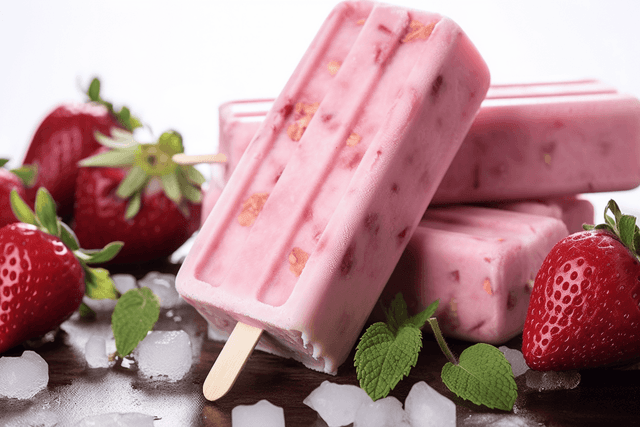 Keto Strawberry Cheesecake Popsicles