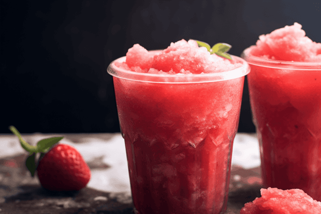Keto Strawberry Lime Granita