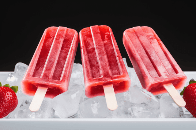 Keto Strawberry Lime Popsicles