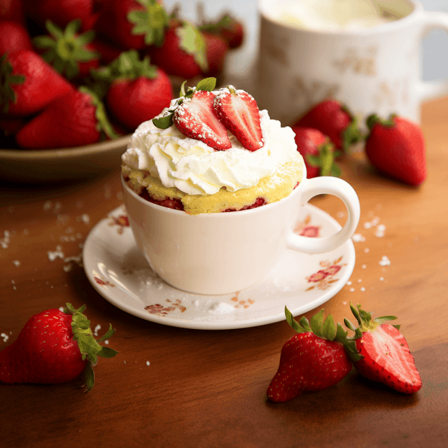 Keto Strawberry Mug Cake