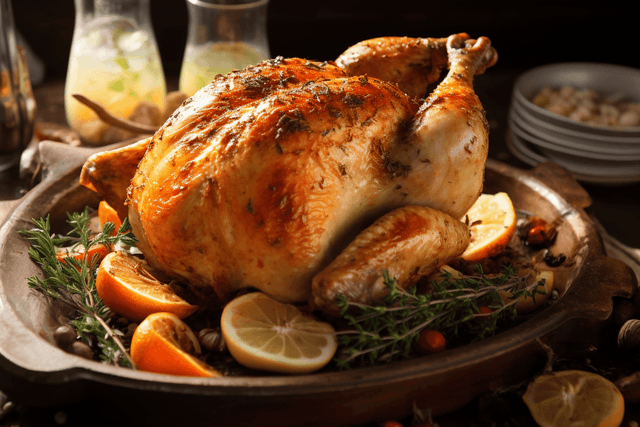 Keto Whole Roasted Chicken Stuffed with Sauerkraut